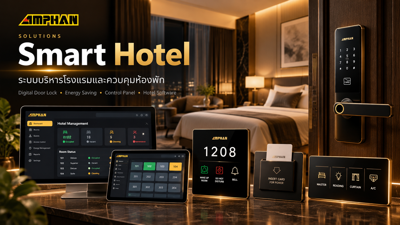 Smart Hotel ระบบบริหารโรงแรมและควบคุมห้องพัก